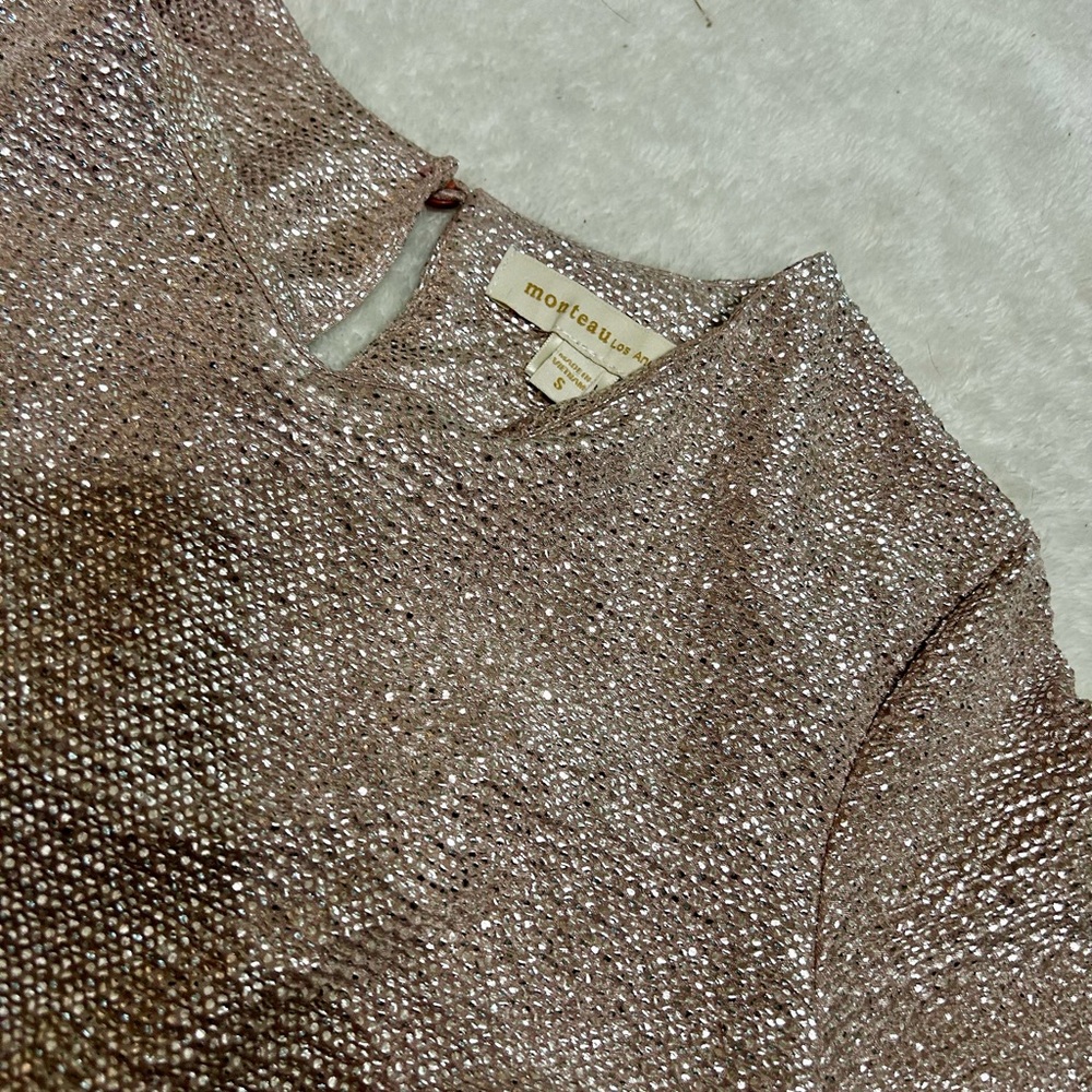 Platinum shimmer shirt new size small monteau brand